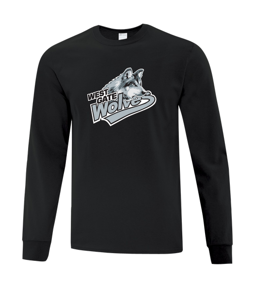 Wolves Cotton Long Sleeve with Printed Logo YOUTH