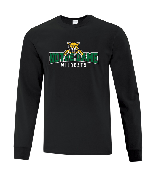 Wildcats Cotton Long Sleeve with Printed Logo YOUTH
