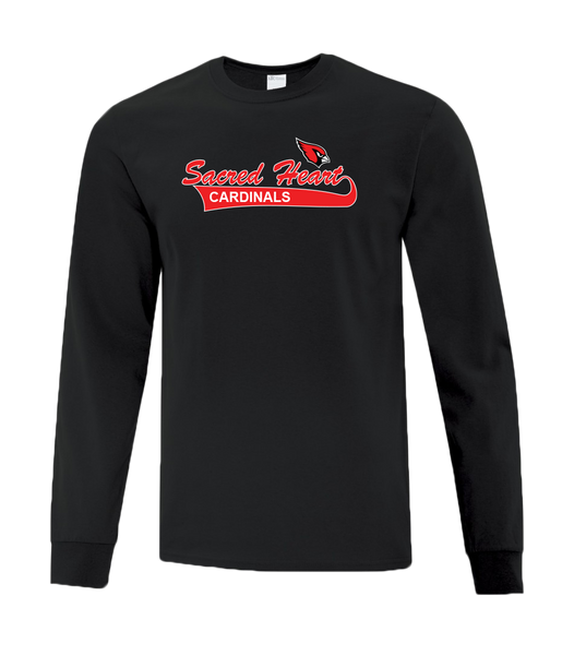Scared Heart Adult Cotton Long Sleeve with Printed Logo