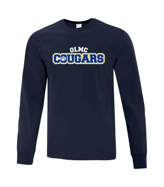 OLMC Cougars Youth Cotton Long Sleeve with Printed Logo
