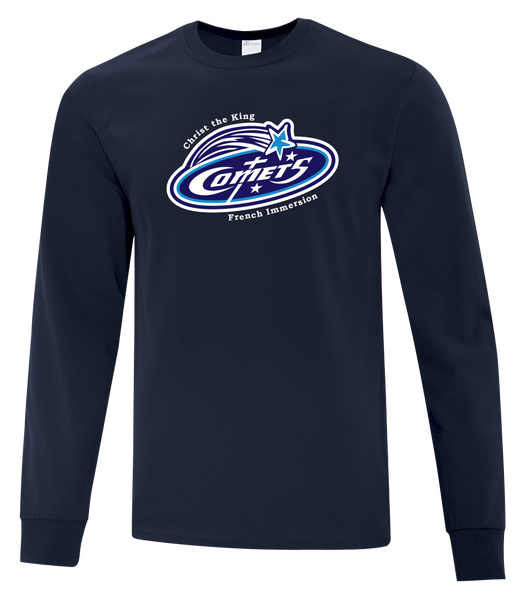 Comets Adult Cotton Long Sleeve with Printed Logo