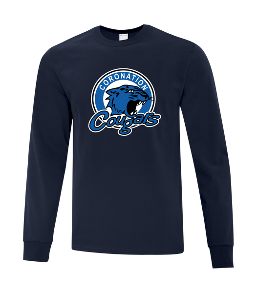 Cougars Adult Cotton Long Sleeve with Printed Logo