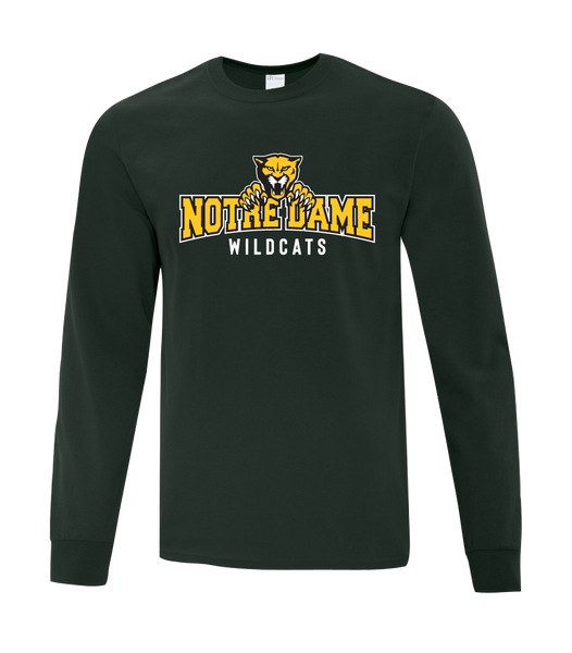 Wildcats Cotton Long Sleeve with Printed Logo ADULT