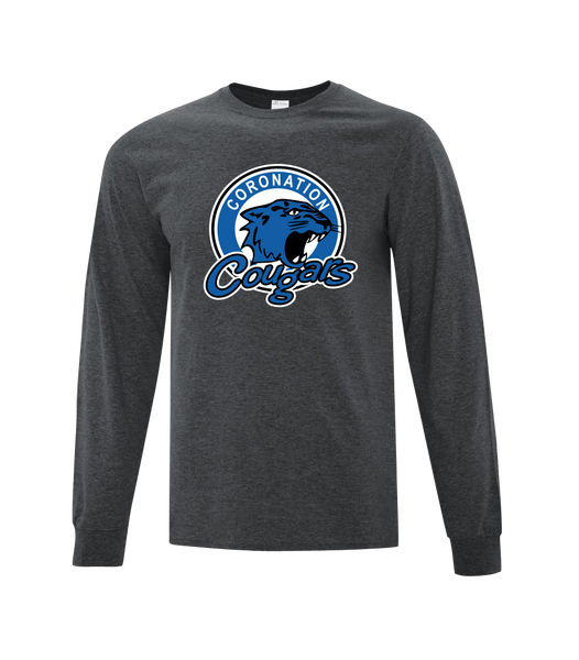 Cougars Adult Cotton Long Sleeve with Printed Logo