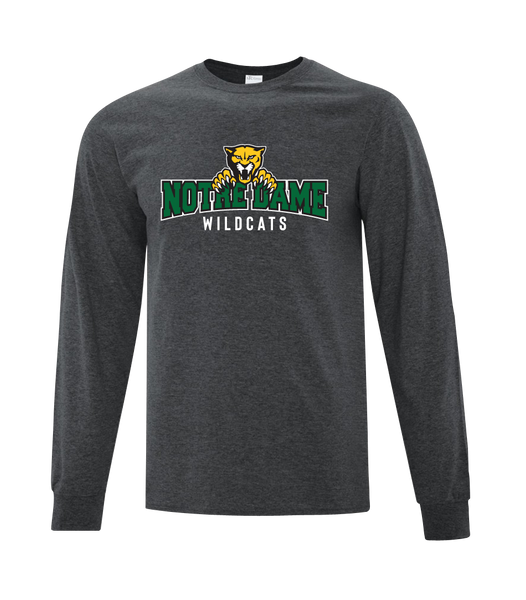 Wildcats Cotton Long Sleeve with Printed Logo ADULT