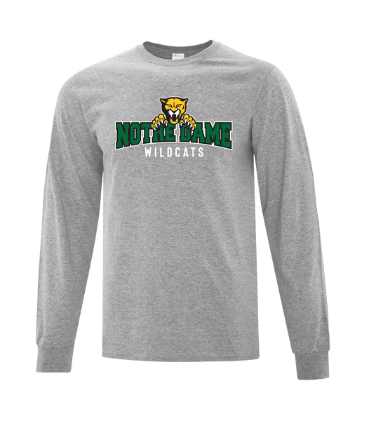 Wildcats Cotton Long Sleeve with Printed Logo ADULT