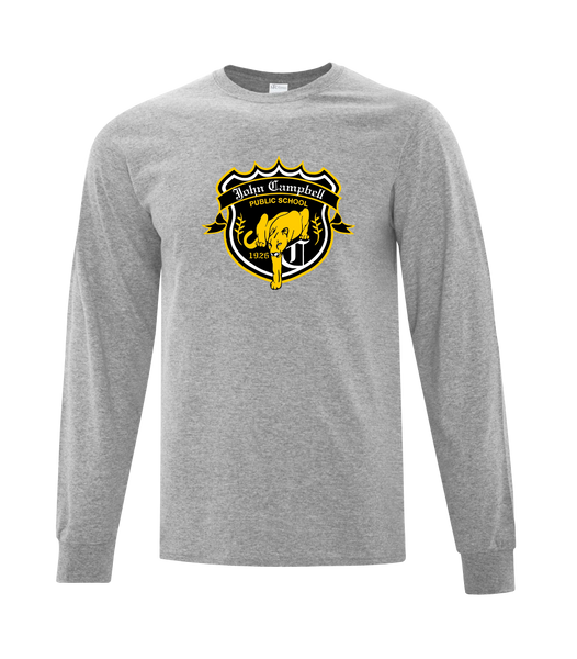 John Campbell Adult Cotton Long Sleeve with Printed Logo