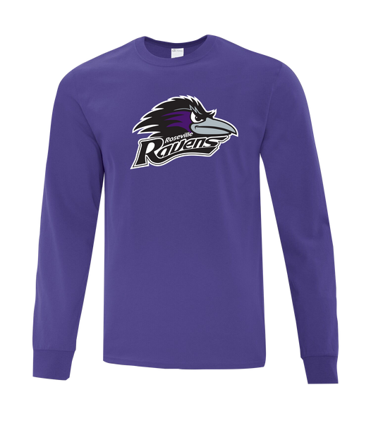 Roseville Ravens Youth Cotton Long Sleeve with Printed Logo