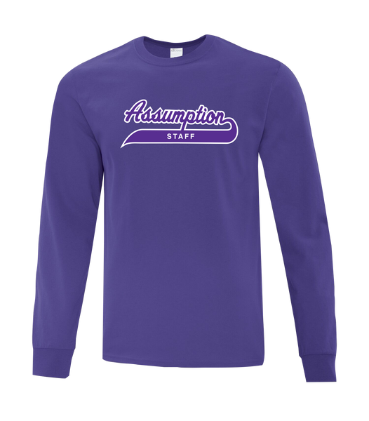 Assumption Staff Adult Cotton Long Sleeve with Printed Logo