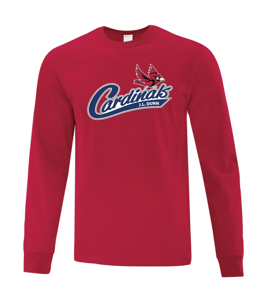 Cardinals Adult Cotton Long Sleeve with Printed Logo
