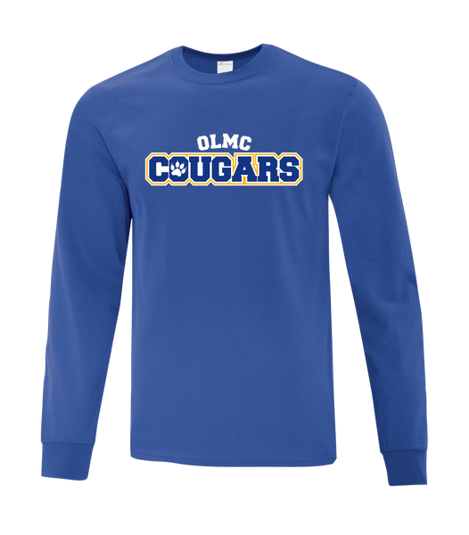 OLMC Cougars Youth Cotton Long Sleeve with Printed Logo