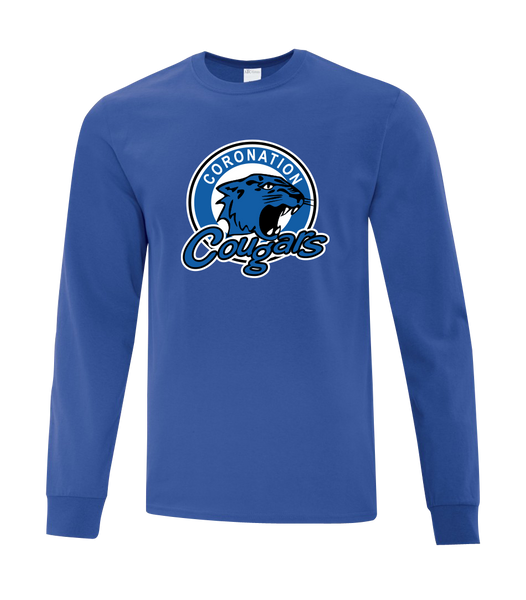 Cougars Youth Cotton Long Sleeve with Printed Logo