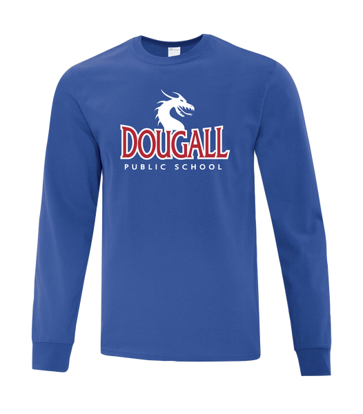 Dougall Staff Adult Cotton Long Sleeve with Printed Logo