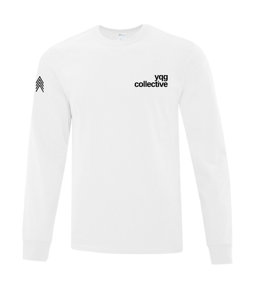 YQG Collective Cotton Adult Long Sleeve with Printed logo