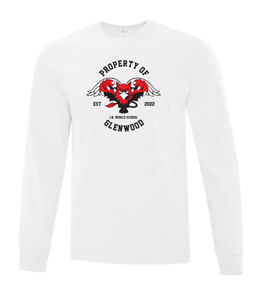 Glenwood Youth Cotton Long Sleeve with Printed Logo