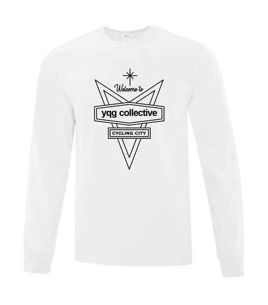 Welcome to YQG Collective Cotton Adult Long Sleeve with Printed logo