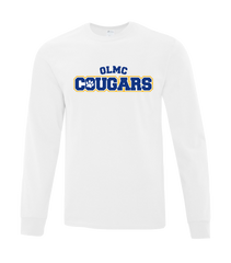 OLMC Cougars Adult Cotton Long Sleeve with Printed Logo