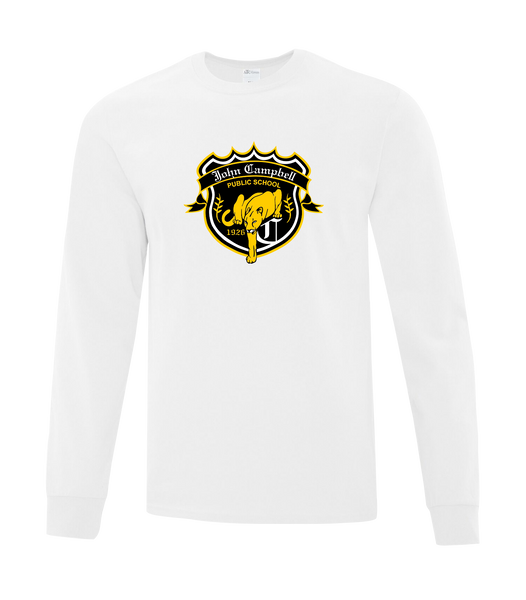 John Campbell Adult Cotton Long Sleeve with Printed Logo