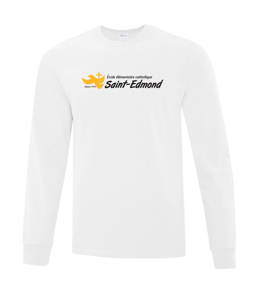 Saint-Edmond Adult Cotton Long Sleeve with Printed Logo