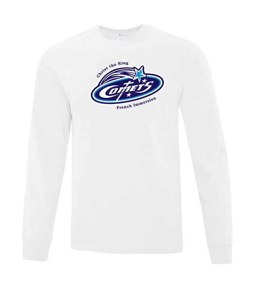 Comets Adult Cotton Long Sleeve with Printed Logo