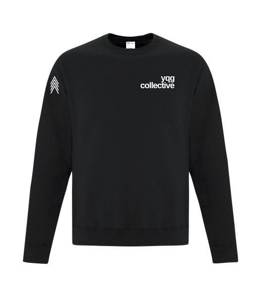 YQG Collective Fleece Crewneck Sweatshirt with Printed Logo