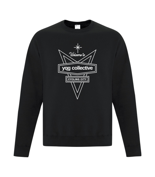 Welcome to YQG Collective Fleece Crewneck Sweatshirt with Printed Logo