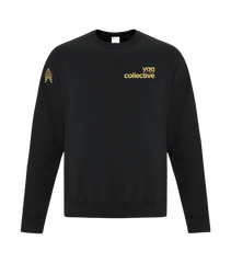YQG Collective Fleece Crewneck Sweatshirt with Gold Printed Logo