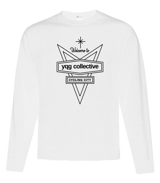 Welcome to YQG Collective Fleece Crewneck Sweatshirt with Printed Logo