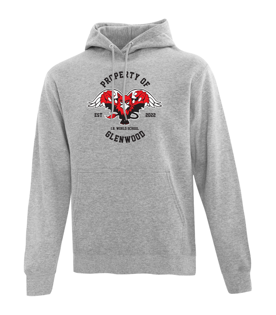 Glenwood Cardinals Youth Cotton Pull Over Hooded Sweatshirt with Printed Logo