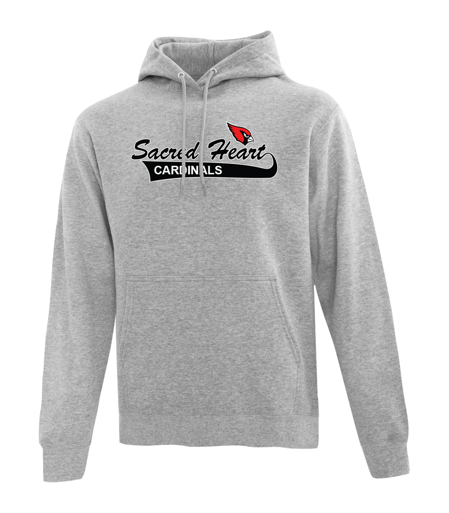 Sacred Heart Adult Cotton Pull Over Hooded Sweatshirt with Applique Logo