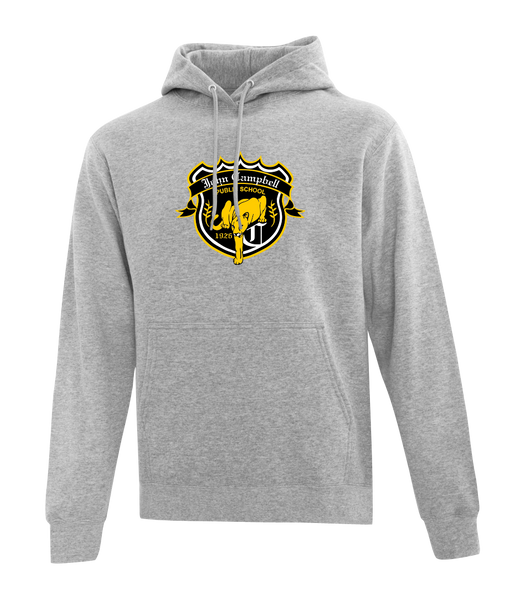 John Campbell Crest Adult Cotton Pull Over Hooded Sweatshirt with Printed Logo