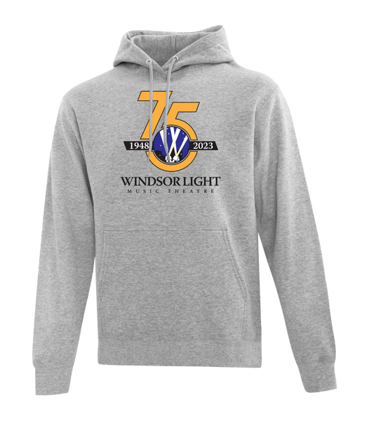 Windsor Light Music Theatre 75th Anniversary Adult Cotton Pull Over Hooded Sweatshirt with Printed Logo