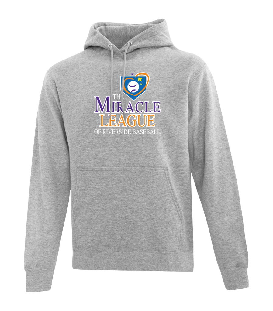 The Miracle League Adult Cotton Pull Over Hooded Sweatshirt with Printed Logo