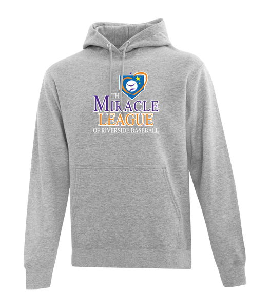 The Miracle League Adult Cotton Pull Over Hooded Sweatshirt with Printed Logo