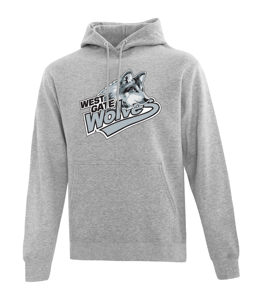 Wolves Cotton Pull Over Hooded Sweatshirt with Printed Logo ADULT