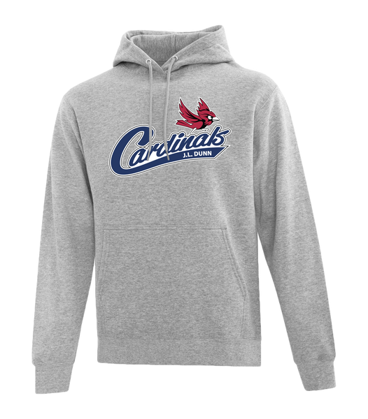 Cardinals Adult Cotton Pull Over Hooded Sweatshirt with Embroidered Logo