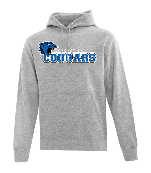 Cougars Adult Cotton Pull Over Hooded Sweatshirt with Embroidered Logo