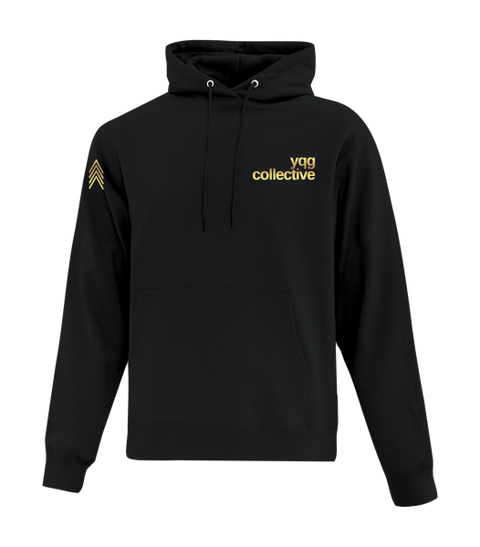 YQG Collective Adult Hooded Sweatshirt with Gold Printed Logo