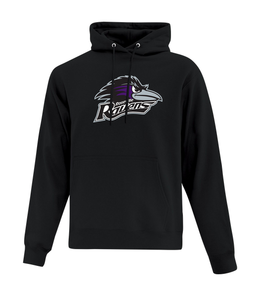 Roseville Ravens Youth Cotton Pull Over Hooded Sweatshirt with Printed Logo
