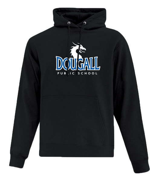 Dougall Adult Cotton Pull Over Hooded Sweatshirt with Applique Logo