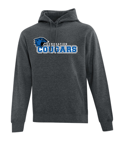 Coronation Cougars Youth Cotton Pull Over Hooded Sweatshirt with Embroidered Logo