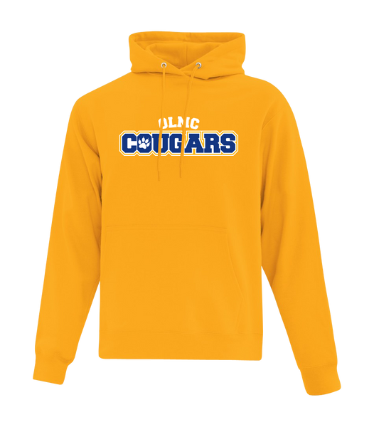 OLMC Cougars Adult Cotton Pull Over Hooded Sweatshirt with Embroidered Logo