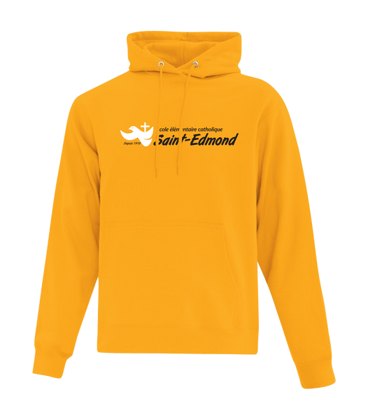 Saint-Edmond Adult Cotton Pull Over Hooded Sweatshirt with Printed Logo