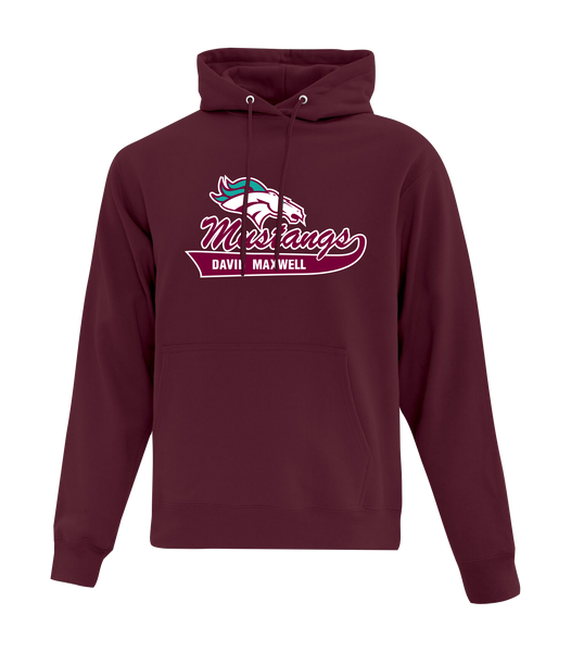 Mustangs Adult Cotton Pull Over Hooded Sweatshirt with Embroidered Logo