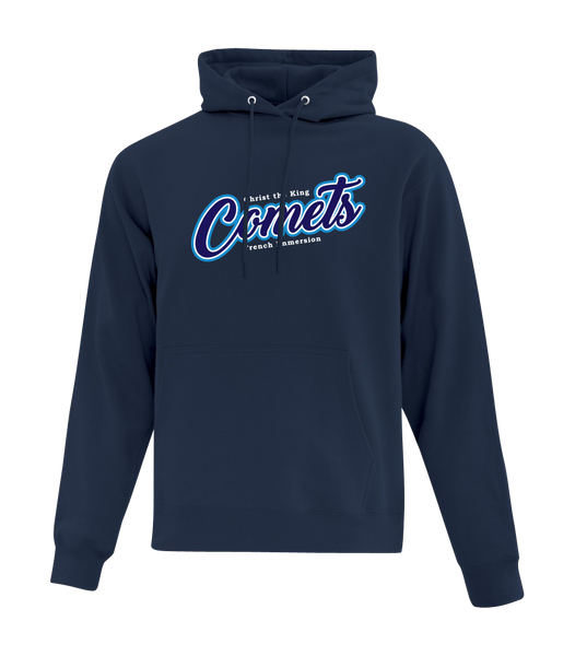 Comets Adult Cotton Pull Over Hooded Sweatshirt with Printed Logo