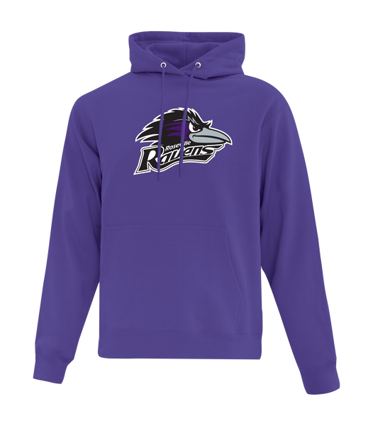 Roseville Ravens Youth Cotton Pull Over Hooded Sweatshirt with Printed Logo