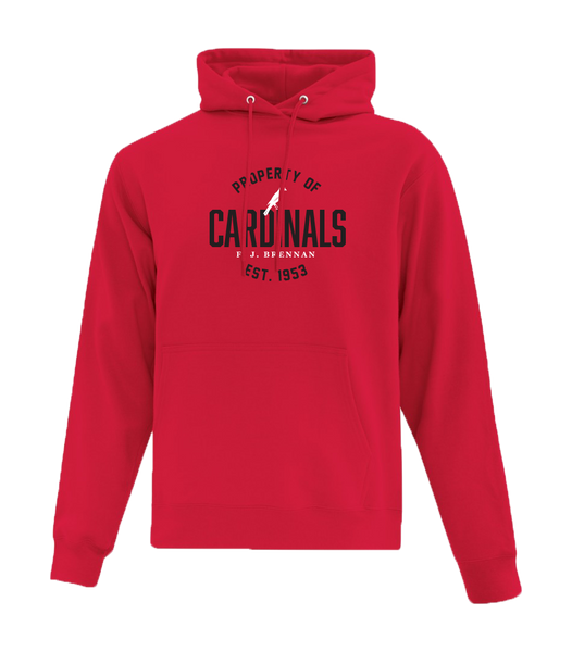 Cardinals Alumni Adult Hooded Sweatshirt with Personalized Left Sleeve
