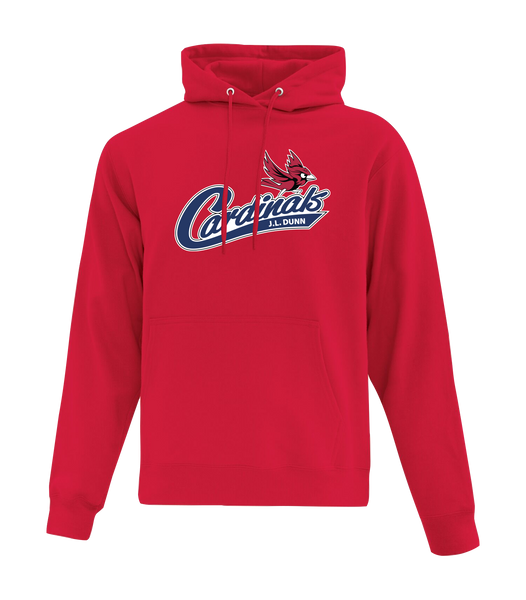 Cardinals Adult Cotton Pull Over Hooded Sweatshirt with Embroidered Logo