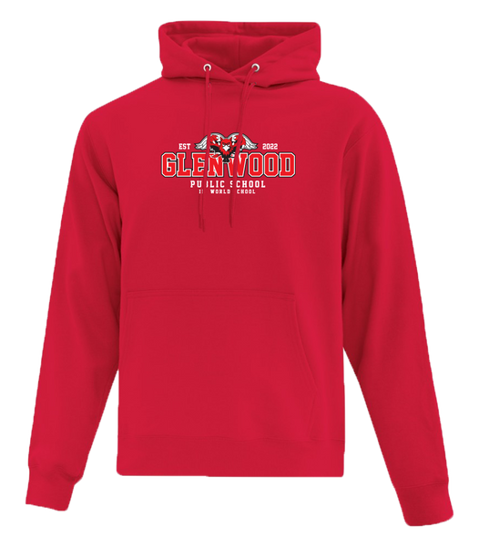 Glenwood Youth Cotton Pull Over Hooded Sweatshirt with Applique Logo