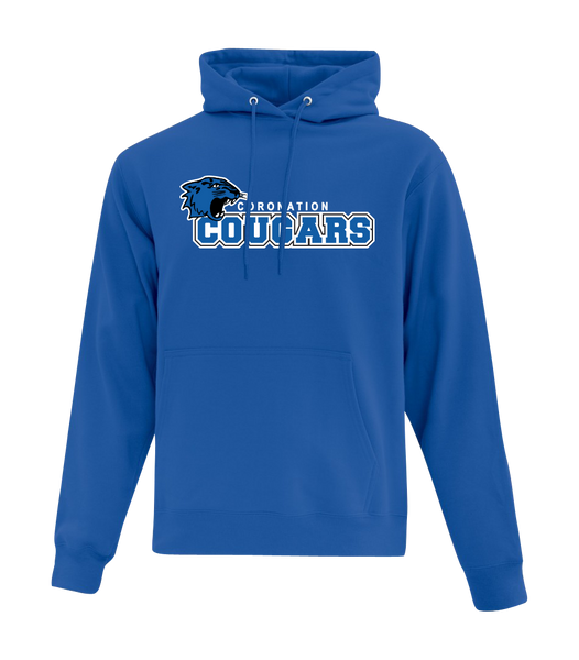 Coronation Cougars Youth Cotton Pull Over Hooded Sweatshirt with Embroidered Logo